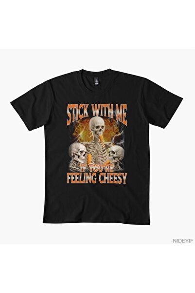 Flood Of Style Μπλουζάκι με σκελετό από μοτσαρέλα σε στυλ ραπ, αστείο μιμίδιο...