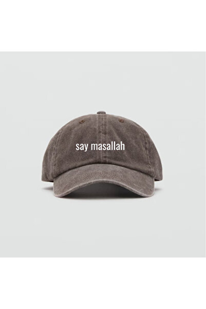 relaxbaskı Printed Hats with the Text "Say Masallah"