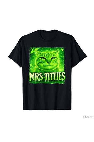 Flood Of Style Titties Funny pisică Meme Graphic pisică Lovers tricou 100% bu...