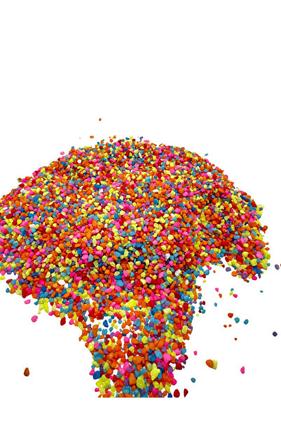 MUYU CRAFT Renkli Akvaryum Taşı Dekoratif Granül Kum Bonibon Taş Teraryum Vaz...