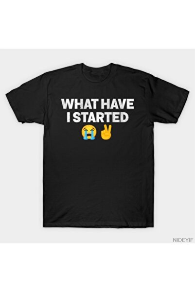 Flood Of Style Τι έχω κάνει η κατασκευή μου; Κλάψε Γέλα Ειρήνη Μπλουζάκι με μ...