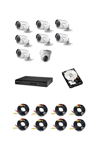 Hikvision Hikvision Security System: 1 Indoor Camera + 7 Outdoor Cameras, Inc...
