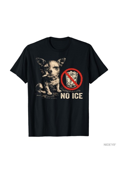 Flood Of Style No Ice Please Smoking Chihuahua Meme T tricou 100% P bumbac u ...