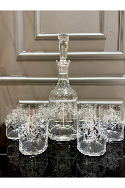 Vakıf home Bohemia Kristal 7 Parça Meşrubat ve Su Bardağı Karaflı