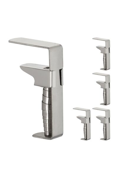 Relaxdays Set de 5 cleme pentru față de masă , oțel inoxidabil, 7,5 x 5 x 1,5...