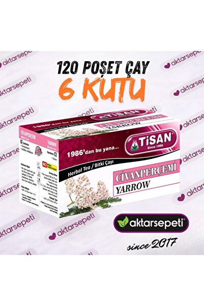 Tisan Civanperçemi Çayı | 6 Kutu | 120 Poşet Çay