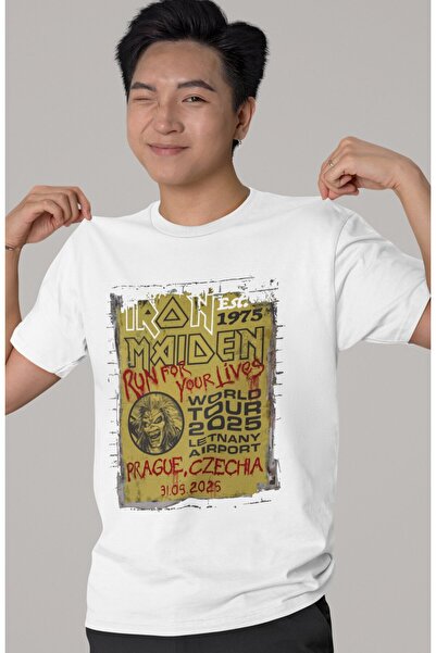 SEVBANO Design Iron Maiden Rock Metal Music Band Printed Unisex Oversized T-S...
