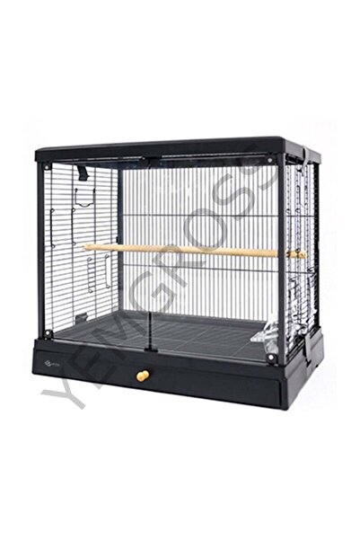 Dayang Üstten Açılır Cam Kafes 62*42*55cm Siyah