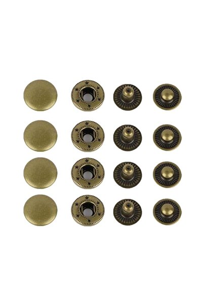 Bayar Kumaş Metal Snap Fasteners Mont Bag Accessory 15 mm Alfa 25 Set