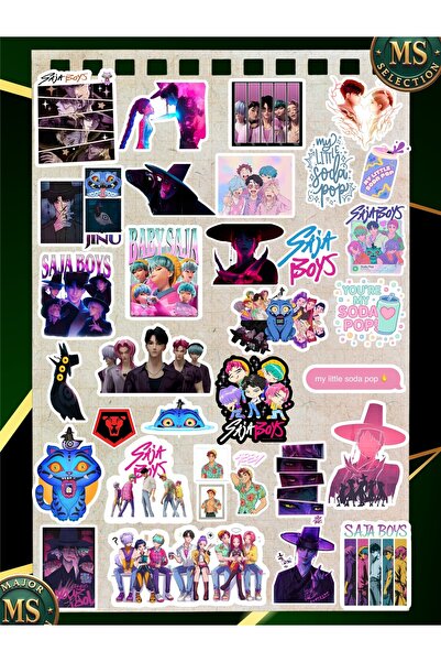 Major Selection Kpop Demon Huntrix Saja Boys Sticker Seti 31 Adet Suya Dayanıklı