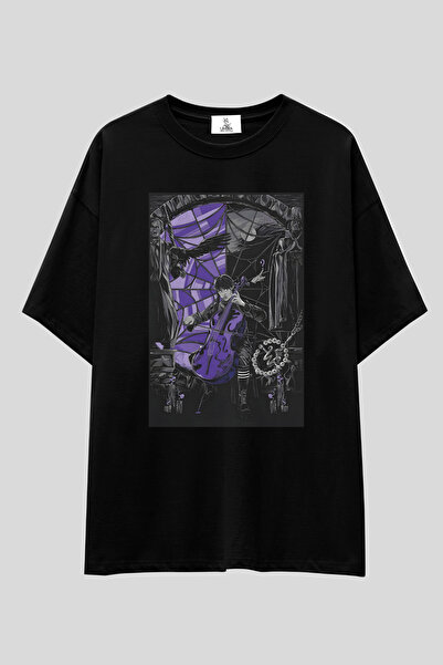 UmbraWear Tricou oversize Wednesday |   Tricou unisex, 100% bumbac, negru, im...