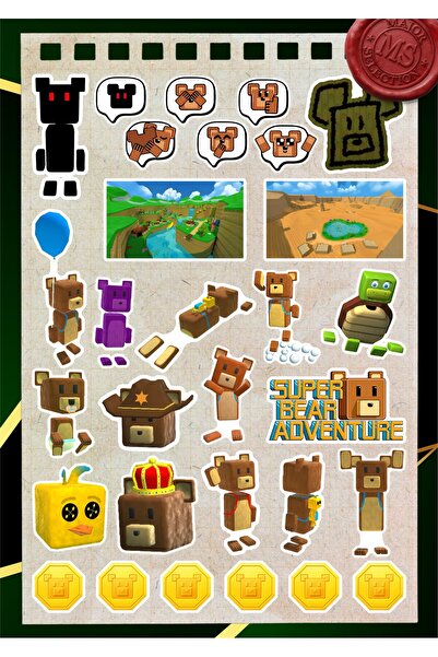 Major Selection Set de autocolante pentru copii Super Bear Adventure -2 - 30 ...