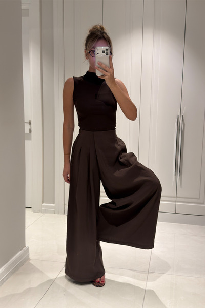 MANMARK Γυναικεία φούστα-παντελόνι από ύφασμα Tensel