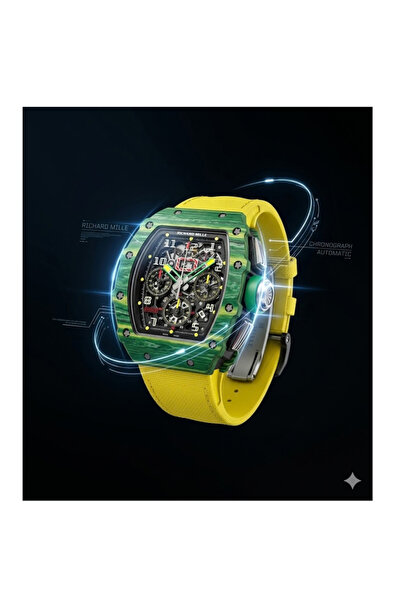 LAOBAN Green Dial Watch with Carbon-Style Case & Sport Strap