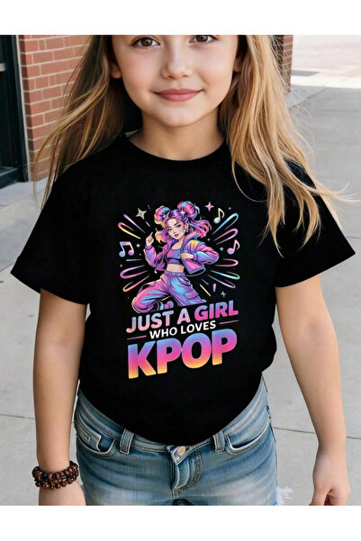 barsdepo Kpop Just a Girl Printed T-Shirt - with Supriz Gift |   Premium Quality