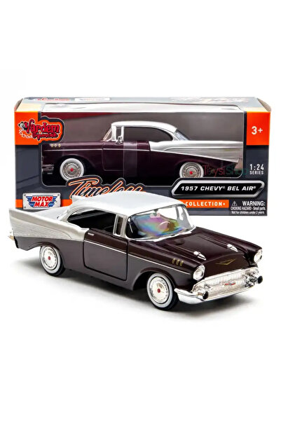 Motor Max Motormax 1957 Chevrolet Belair 1:24 Scale Diecast Model Car Claret Red