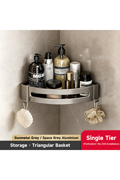 Generic 1PCS Bathroom storage rack A wall-mounted bathroom storage shelf that...