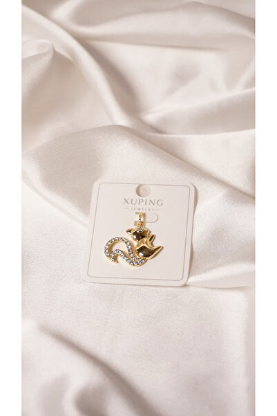 LuxeVibe Çelik Takı Xuping Minimal Tasarım Altın Kaplama Sincap Kolye Ucu – Z...