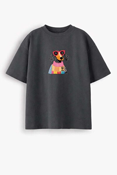 Monila Γυναικείο T-shirt από ύφασμα Premium με τύπωμα oversized