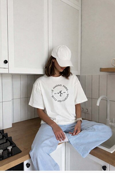 Monila Γυναικείο T-Shirt από ύφασμα Premium με τύπωμα oversized