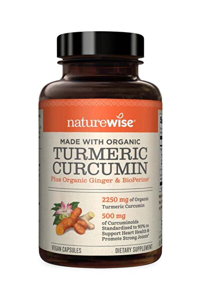 NatureWise الكركمين والكركم ٢٢٥٠ ملغ | ٩٥٪ من الكركمينويدات ومستخلص الفلفل ال...