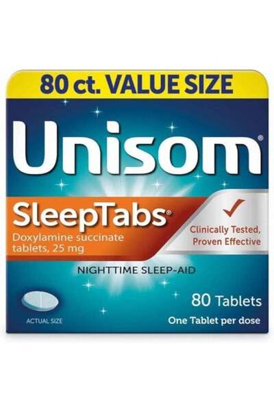 Unisom SleepTabs, Nighttime Sleep-aid, Doxylamine Succinate, 80 Tablets