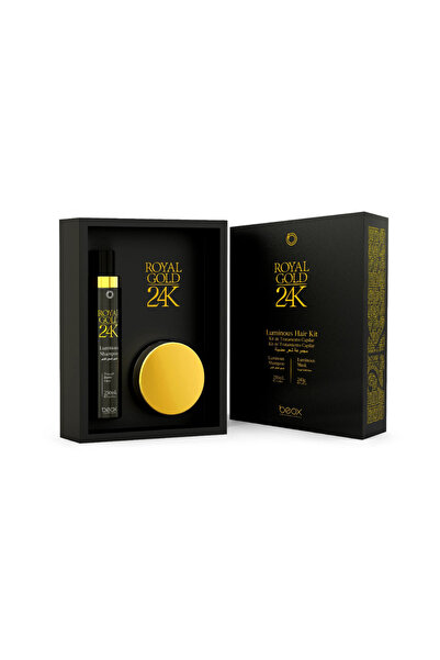 Beox مجموعة العناية المنزلية المضيئة عيار 24 قيراط - شامبو وقناع