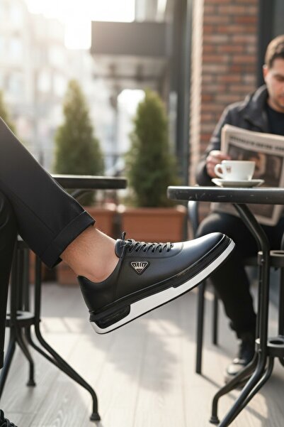 enoch Otority Series Khaki Leather Layer High Sole Premium Sneakers