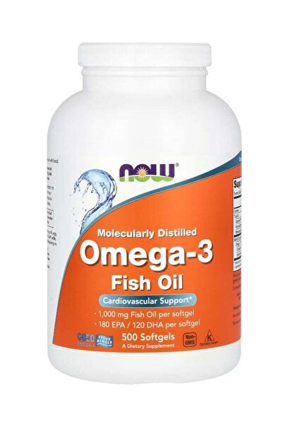 Now زيت السمك أوميغا 3 المقطر جزيئياً، لدعم صحة القلب والأوعية الدموية، 1000 ...
