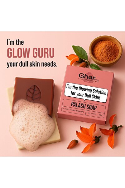 Ghar soaps Natural Palash Petal Extract Soap