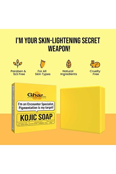 Ghar soaps Kojic Acid 2% Soap with Niacinamide