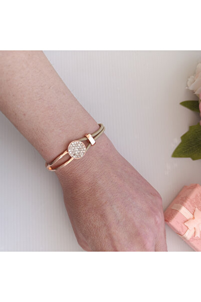 lor Brățară Cui Rose Gold cu Cristale și Elastic Reglabil