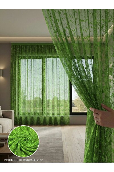 LEVENT ÖZEL PratikTül Raşel Tül Perde 300x255 cm - Orta Işık Geçiren