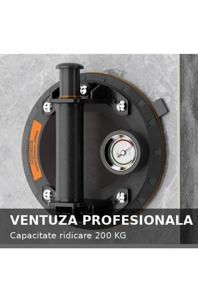 Bigstren Ventuză profesională pentru sticlă și gresie, pompă vacuum, 200 kg