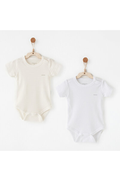 andywawa Baby Body 2 Pcs Short Sleeve Body Jacquard Special Modal