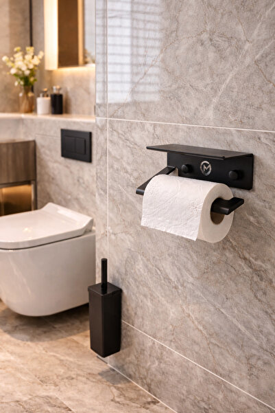 mee wall art جهاز لاصق وملحقات تثبيت بالبراغي - حامل ورق التواليت المعدني الم...