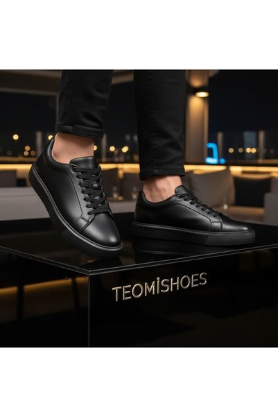 By Barretti Black High-Sole Sneaker