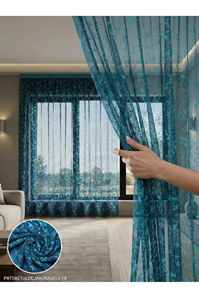 LEVENT ÖZEL PratikTül Raşel Tül Perde 300x255 cm - Orta Işık Geçiren