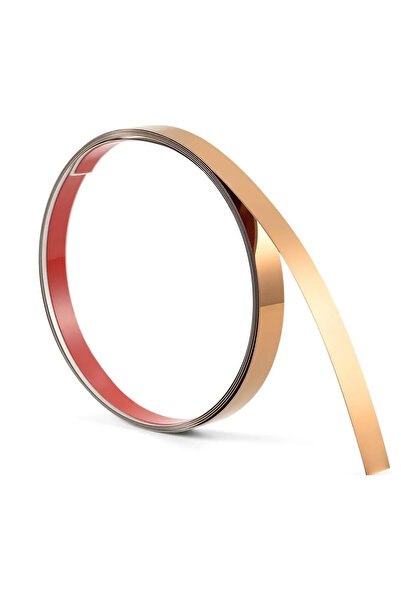 THG Self-Adhesive Decorative Strip in Glossy Rose Gold Stainless Steel, 40mm ...