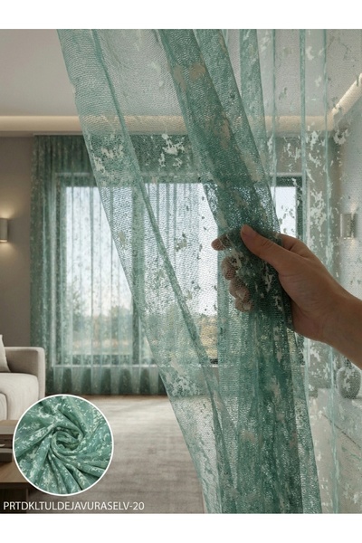 LEVENT ÖZEL PratikTül Raşel Tül Perde 300x255 cm - Orta Işık Geçiren