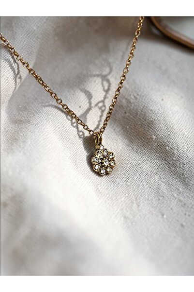 FAYRA ACCESSORIES Daisy Figured Crystal Stone Necklace