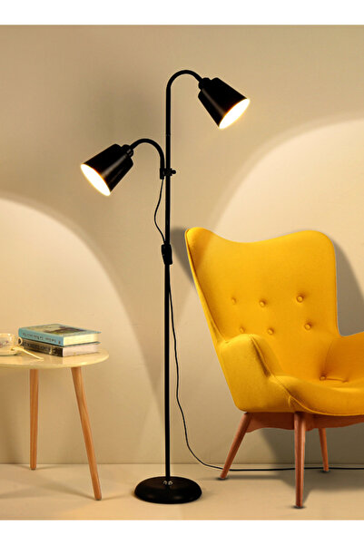 Snooe مصباح أرضي، إضاءة أرضية طويلة مع لمبة بثلاث درجات حرارة لونية، مصباح قا...