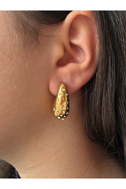 ECEMSEL Stone Filled Earrings