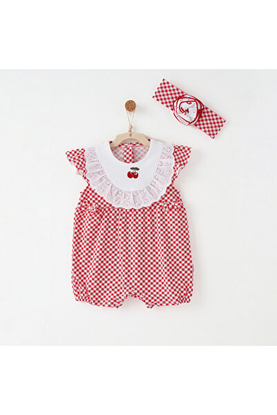 andywawa Ac26683 Cherry Chatty Jumpsuit Set Red