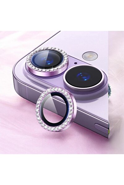Bruntoo BR iPhone 17 Compatible Shiny Stone Metal Frame Camera Lens Protector