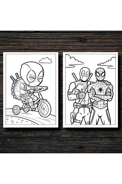 Marvel Carte de colorat, 45 de ilustratii Deadpool, A4