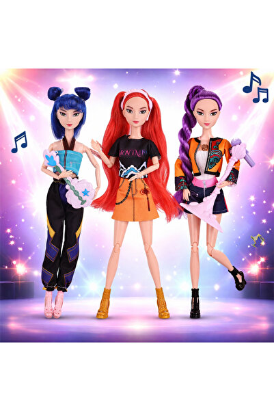 Impact Vision Set of 3 K-POP Devil Hunter Girls Impact Vision® Musical Dolls,...