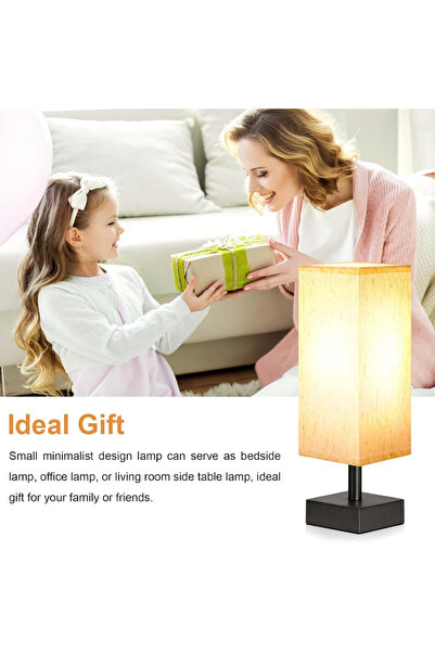 Sumkyle Small Table Lamp for Bedroom - Bedside Lamps for Nightstand, Minimali...