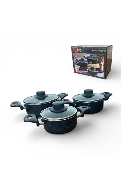 redlon Art 6 Pcs - Mini Granit Güveç Set - 12 - 16 - 18 Cm