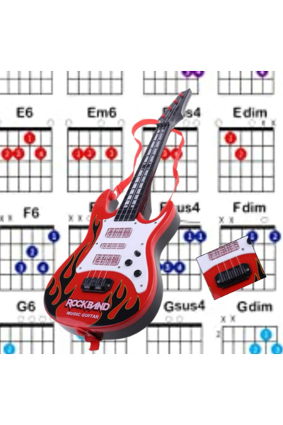 Sumkyle لعبة جيتار صغيرة للأطفال والمبتدئين، جيتار كهربائي مع حزام، ألعاب موس...